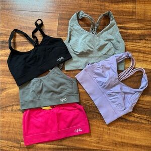 5 sports bra bundle, size S